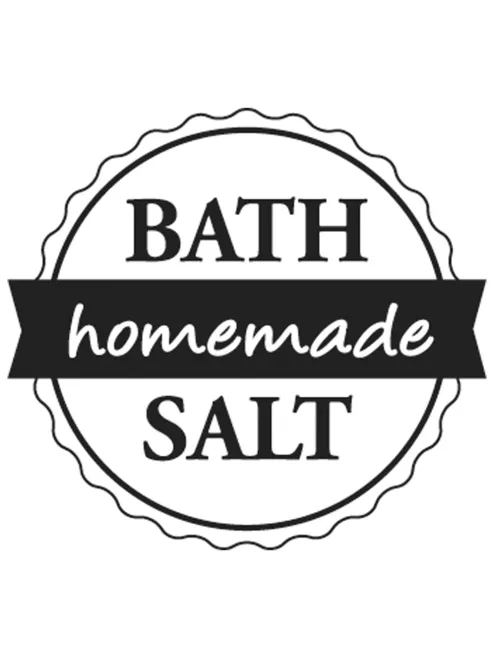 Bélyegző "Bath Salt -homemade", 3cm 