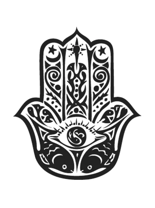 Bélyegző "Hamsa Hand", 3cm 