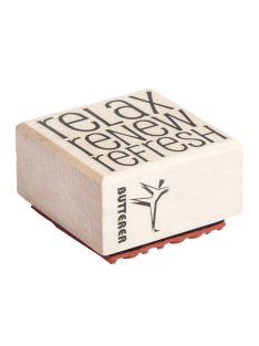 Bélyegző "relax - renew - refresh", 4x4cm