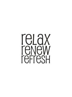Bélyegző "relax - renew - refresh", 4x4cm
