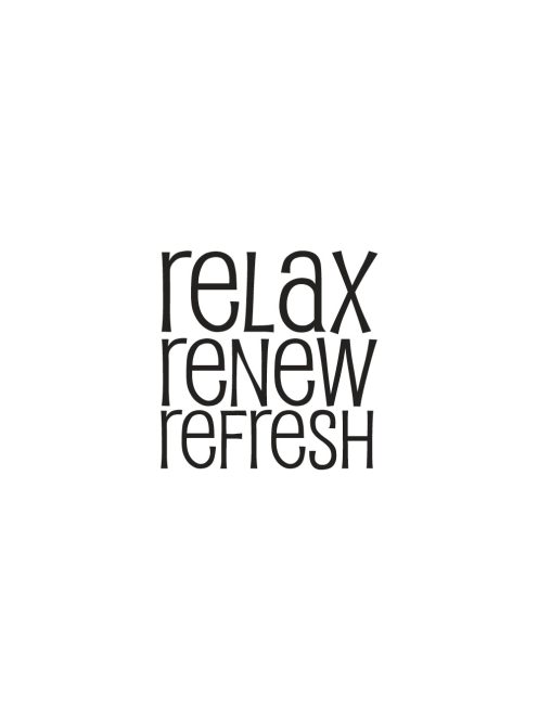 Bélyegző "relax - renew - refresh", 4x4cm