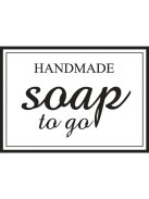 Bélyegző "Handmade - soap to go", 3x4cm