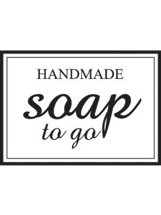 Bélyegző "Handmade - soap to go", 3x4cm