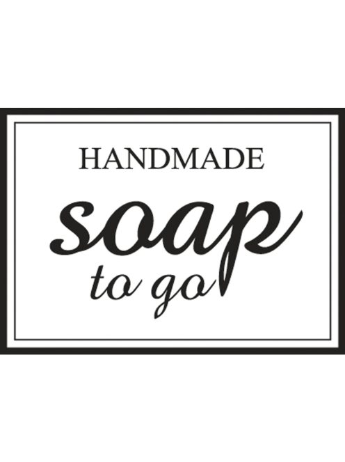 Bélyegző "Handmade - soap to go", 3x4cm