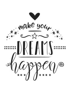 Fabélyegző: make your DREAMS happen, 8x9cm