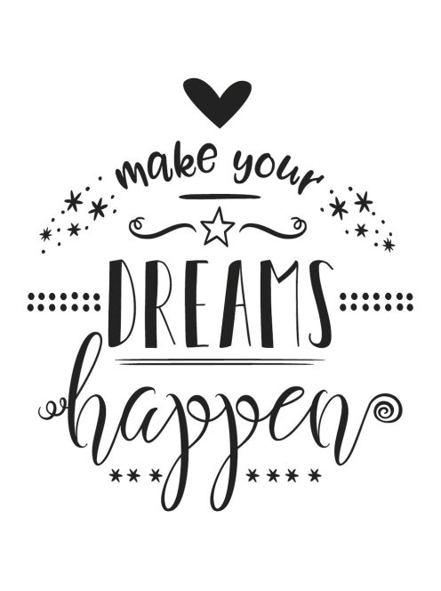 Fabélyegző: make your DREAMS happen, 8x9cm