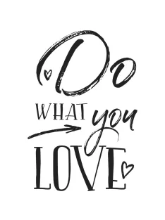 Fabélyegző: Do WHAT you LOVE, 7x10cm