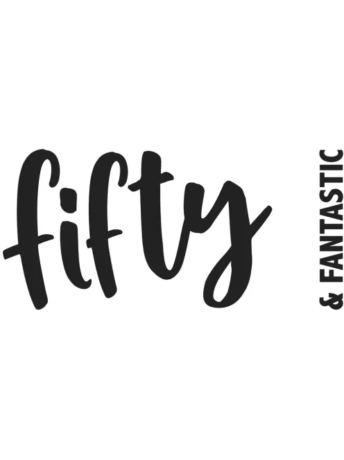 Fabélyegző: Fifty & Fantastic, 10x5cm