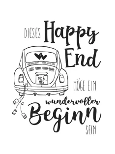 Fabélyegző: Happy End, 8x10cm