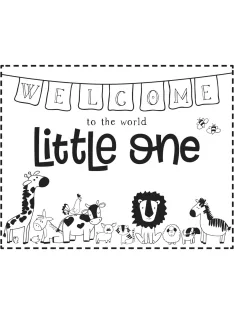 Fabélyegző: Welcome Little one, 10x8cm