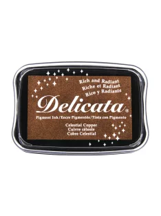 Delicata Metallic bélyegzőpárna, réz, 9,9x6,8x1,9cm