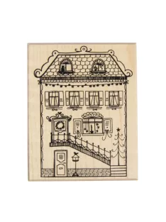 Bélyegző, ház, 8x10cm