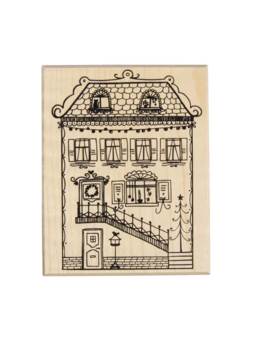 Bélyegző, ház, 8x10cm