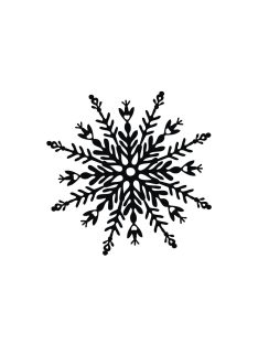 Bélyegző, hópihe, 6x6cm