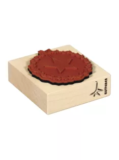 Fabélyegző Levélkoszorú csillaggal, 6x6cm