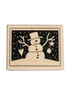 Fabélyegző Karácsonyi bélyeg: hóember, 4x5cm