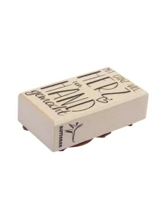 Bélyegző "Herz und Hand", 4x7cm