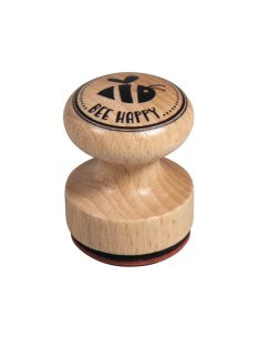 Bélyegző "Bee happy", 3cm ?