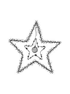 Bélyegző Star und Sternchen, 7x7cm