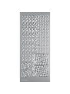 Kontúrmatrica: szegélyek, ezüst, ív 10x23 cm, 1 db