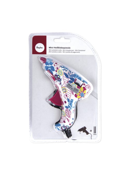 Mini ragasztópisztoly, Flower Power, 12x12cm, 2 betéttel