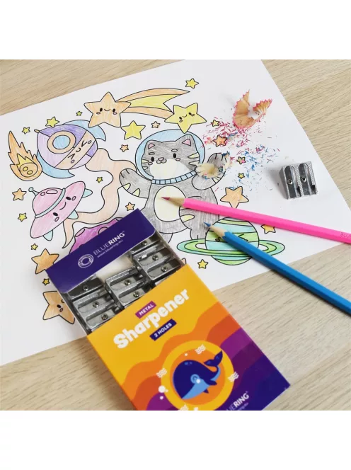 Hegyező 2 lyukú fém, Bluering®, 