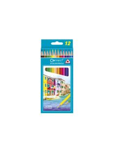   Színes ceruza készlet, háromszögletű Connect 12 klf. szín 
