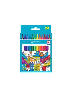   Rostirón, filctoll készlet, Connect, kerek test, 24 klf. szín