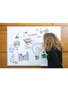   Fehértábla mágneses alukeretes, zománcozott 45x60cm, ValueLine  SC3212 Franken