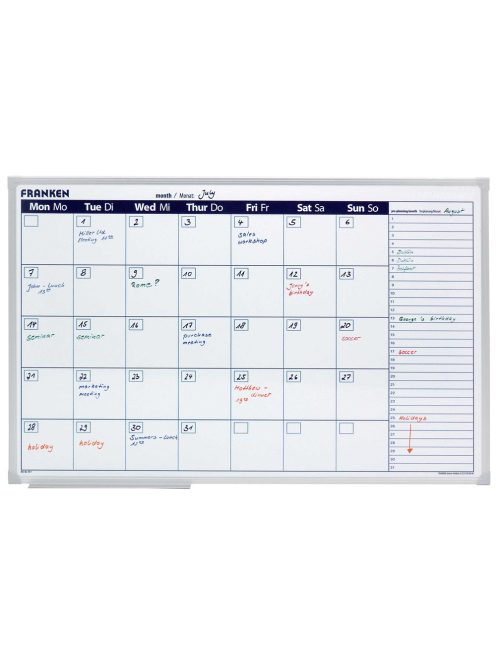 Havi tervezőtábla, mágneses, 90x60cm, ValueLine  VO-7 Franken