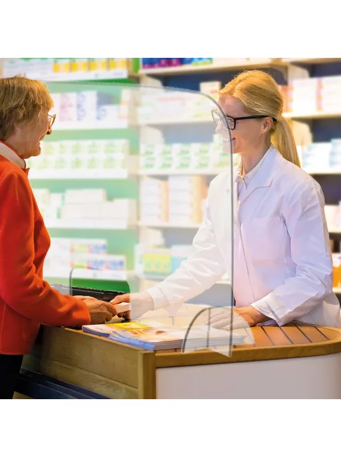 Védőfal asztali 84,5x67cm, fekvő, átlátszó  SSW8570 Franken