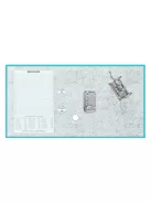 Iratrendező A4, 5cm,lapraszerelt, Bluering® Smart türkiz