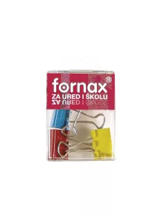   Binderkapocs 25mm, BC-31, 4 db műanyag dobozban, Fornax színes