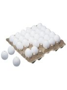 Tojásgyertya, 60/45 mm, fehér, 30 db, tojástartón