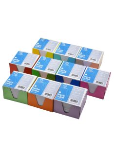   Kockatömb 9x9x6cm, színes karton doboz tartóban Bluering® fehér