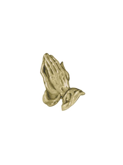 Viaszmotívum: imádkozó kezek, 5 cm, arany, csom. 1 db