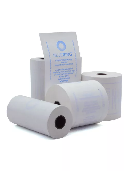 Hőpapír 110 mm széles, 28fm hosszú, cséve 12mm, 5 tekercs/csomag,  ( 110/50 ) BPA mentes Bluering®
