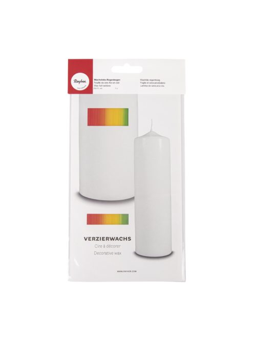 Viaszfólia, szivárvány, 20x10 cm, hosszanti csíkok