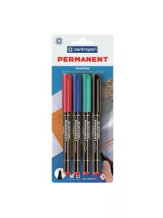   Alkoholos marker készlet, 1mm, M, Centropen 2846 bliszteres, 4 klf. szín