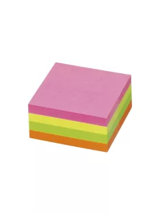   Jegyzettömb öntapadó, 50x50mm, 4x60lap, 5658-39 Info Notes élénk mix, sárga, zöld, rózsa, narancs