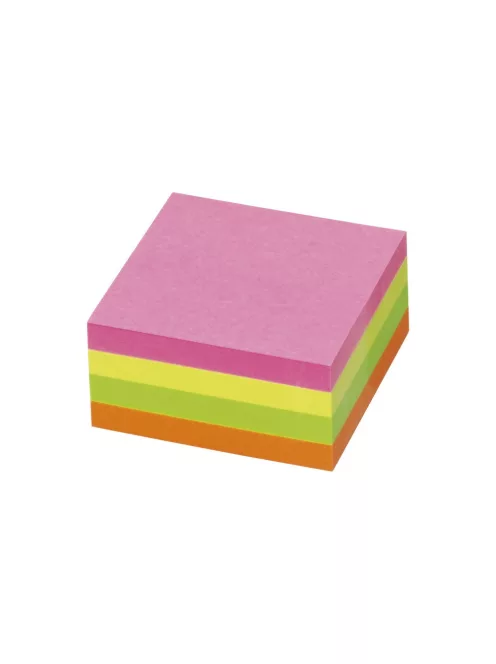 Jegyzettömb öntapadó, 50x50mm, 4x60lap, 5658-39 Info Notes élénk mix, sárga, zöld, rózsa, narancs