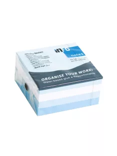   Jegyzettömb öntapadó, 75x75mm, 400lap, 5654-83 Info Notes pasztell kék árnyalatai