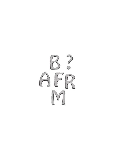 Matrica-felirat ABC, 10 mm, ezüst, 10x24,5 cm