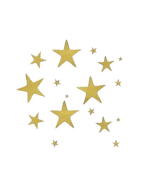 Matrica, csillagok, arany, 10x24,5 cm
