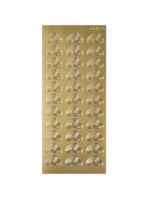 Matrica, jegygyűrűk, arany, 10x24,5 cm
