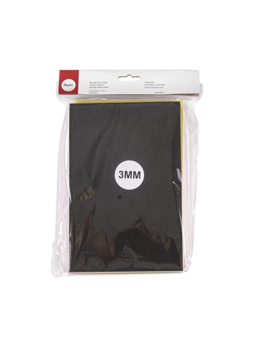 Dekorgumi lap, 3 mm, 15x22,5cm, 10 db