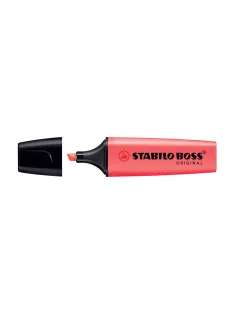   Szövegkiemelő 2-5mm, vágott hegyű, STABILO Boss original 70/40 piros