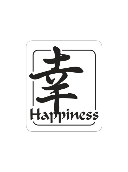 Beleönthető minta: "Happiness", "less is more", 25x30mm, 2 db