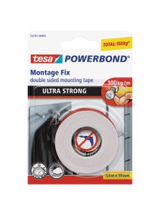   Ragasztószalag kétoldalas, rögzítószalag ultra erős 19mmX1,5m PowerBond Tesa