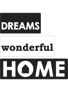 Beleönthető minták "Dreams", "wonderful", "Home", 30x15mm, 40x15mm, 50x15mm, 3 db